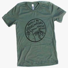 Native Plants Shirt Herbology Shirt, Green Plants Print T-shirt For Gardening, Small Chest, Media Chest, Peace And Love, Cotton Tshirt, T Shirt