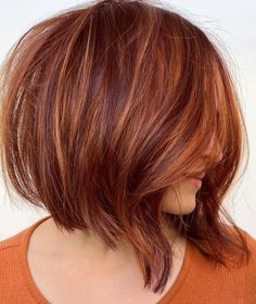 Burgundy Bob with Ginger Highlights Long Angled Bob, Mahogany Hair, Κούρεμα Bob, Angled Bob Haircuts, Angled Bob, Long Bob Haircuts, Copper Hair Color, Copper Hair, Red Hair Color