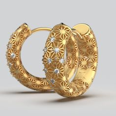 Indulge in the timeless elegance of our meticulously crafted Italian Gold Hoop Earrings, where luxury meets tradition in every gleaming detail. Handcrafted with care in Italy, these exquisite hoops are a celebration of sophistication and style. Each hoop features a delicate Sashiko pattern design, inspired by the intricate beauty of Japanese embroidery, adding a touch of artistry to your ensemble. Adorned with natural diamonds boasting a total weight of 0.16 Ct, these earrings sparkle with under Luxury Traditional Hoop Earrings For Celebration, Luxury Modern Hallmarked Hoop Earrings, Luxury Gold Fusion Hoop Earrings, Luxury Modern Hoop Earrings With Gold-tone Hardware, Luxury Hoop Jewelry With Intricate Design, Luxury Fusion Hoop Jewelry, Luxury Hoop Earrings With Intricate Design, Luxury Earrings With Intricate Design For Celebration, Luxury Pierced Huggie Earrings Gift