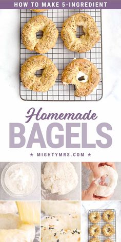 How to Make Easy Homemade Bagels Easy Bagels Recipe Homemade, Yogurt Bagel Recipe, Homemade Bagels Easy, Bagels Recipe Homemade, Healthy Bagels, Easy Homemade Bagels, Greek Yogurt Bread, Bagels Easy, Baked Bagels