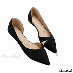 Olivia Mark - Maternity Womens Flat Shoes with Soft Non-Slip Sole and Pointed Toe – Elegant Single Shoe for Evening Wear Slip-on Pointed Toe Flats With Rubber Sole, Slip-on Pointed Toe Flats, Womens Flat Shoes, Style Loafers, Canvas Sneakers, White Sneakers, Olivia Mark, Flat Shoes, Womens Flats