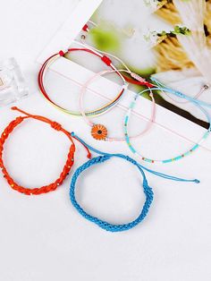 Sku CY-!31327 Material Non-woven Fabric Feature Split-joint , Multi-Colored Occasion Going out , Casual , Vacation , Bohemia , Beach Type Bracelet Accessories Color Style A,Style B Size FREE SIZE Size chart: Please consult the size chart we provide for this item's measurements to help you decide which size to buy. Please note: There may be 1-3cm differ due to manual measurement. CMINCH Perimeter FREE SIZE 15-31 Multicolor Braided Bracelets With Colorful Beads For Summer, Casual Multicolor Braided Bracelets With Colorful Beads, Trendy Multicolor Braided Bracelet, Multicolor Woven Jewelry For Summer, Summer Multicolor Woven Jewelry, Summer Vacation Woven Bracelets, Bohemian Orange Friendship Bracelets For Vacation, Casual Beaded Braided Bracelets For Summer, Casual Multicolor Braided Bracelets For Vacation