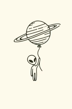 Tattoos Ideas Dissociation, Tattoo Ideas On White Background, Alien Doodle Simple, Alien Aesthetic Drawing, Tattoo Designs With Color, Cute Alien Tattoo, Small Alien Tattoo, Area 51 Tattoo, Tattoo Alien