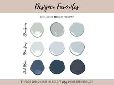 Interior Home Paint Color Scheme Benjamin Moore Paint Trending Popular Paint Palette Best-selling Blue Navy Designer Favorite Paint Color - Etsy Interior Home Paint, Blue Paint Palette, Interior Paint Finishes, Benjamin Moore Blue, Palladian Blue, Home Paint Color, Paint Trends, Home Paint, Paint Color Schemes