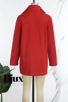 Bjux - Refined Mandarin Collar Outerwear: Sleek Casual Solid Cardigan Red Open Front Top For Winter, Red Open Front Tops For Winter, Solid Color Long Sleeve Outerwear For Loungewear, Casual Open Front Top In Solid Color, Casual V-neck Blazer In Solid Color, Casual V-neck Solid Color Blazer, Casual V-neck Blazer, Casual Red Open Front Top, Mandarin Collar