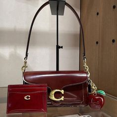 This bag is soo beautiful I want it so bad😭 Coach Purses Aesthetic, Red Coach Bag, Fashion Date Night, Accessories Minimal, Cross Bags, Green Wallpapers, Coach Fashion