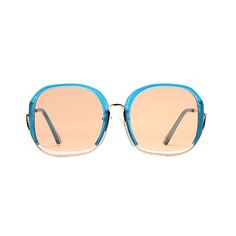 These Dani Joh sunglasses are the perfect way to come out of quarantine! They have blue frame and orange lens. The two tone circle lens sunglasses will allow you to truly add a piece of perfection to your sunglass collection. Enjoy these exclusive sunglasses and show us how you'll rock them by using the hashtag #ShopDaniJoh. Sunglasses Features: Exclusive Round Sunglasses Two Tone Blue and White Frame Orange Transparent Lens Metal frame design UV Protection Polycarbonate Lens One Size Sizing: 14 Light Blue Tinted Sunglasses For Spring, Modern Light Blue Sunglasses For Summer, Trendy Light Blue Tinted Sunglasses, Modern Light Blue Tinted Sunglasses, Light Blue Polarized Sunglasses For Summer, Trendy Light Blue Sunglasses With Gradient Lenses, Blue Cat Eye Sunglasses With Uva Protection For Summer, Blue Cat Eye Sunglasses With Gradient Lenses For Summer, Light Blue Tinted Sunglasses For Summer