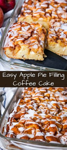 an easy apple pie filling coffee cake