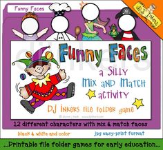 funny faces for kids to play with and learn how to make them look like they are playing