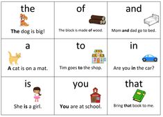 the words in this worksheet are for children to learn how to read them