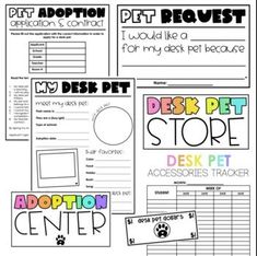 this is an image of pet shop adopt form templates for dogs and puppies