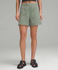 These High-Rise, Relaxed-Fitting Shorts Flow With Your Every Move For An Easy Approach To Your Daily Routine. Designed For Casual. Relaxed Fit Is Roomy Through Glutes And Thighs. Hand Pockets With Hidden Pocket For Small Items. Side Slits At The Hem For Added Mobility. | Stretch Woven Relaxed-Fit High-Rise Short 4" Lululemon Yoga Bottoms For Summer, Lululemon Yoga Bottoms, Lululemon Summer Yoga Bottoms, Versatile Everyday Lululemon Bottoms, Lululemon Functional Short Leg Bottoms, Lululemon Relaxed Fit Functional Bottoms, Lululemon Relaxed Fit Gym Bottoms, Lululemon Relaxed Fit Athletic Shorts For Summer, Casual Lululemon Activewear For Everyday