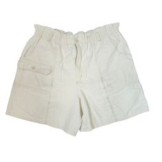 Vintage 90s Elastic Paper Bag Waist Shorts Womens Size 7 White  Brand: Que Pasa Made in Indonesia Size 7 100% cotton Measurements: Waist: laying flat 14 1/2" Inseam: 5 1/2" Front rise: 13" Pre-owned No defects noted Features: * Elastic waist shorts * Spring, Summer, Winter, Fall Size: Womens 7 Condition: Pre-Owned Like New Vintage Cotton Cargo Shorts With Pockets, Vintage Cotton Shorts With Side Pockets, Retro White Shorts With Pockets, Vintage Cotton Cargo Shorts For Summer, Vintage Summer Cargo Shorts With Pockets, Vintage Cotton Shorts With Elastic Waistband, 90s Style Cotton Bottoms With Pockets, White Relaxed Fit Cargo Shorts, Casual White Cargo Shorts