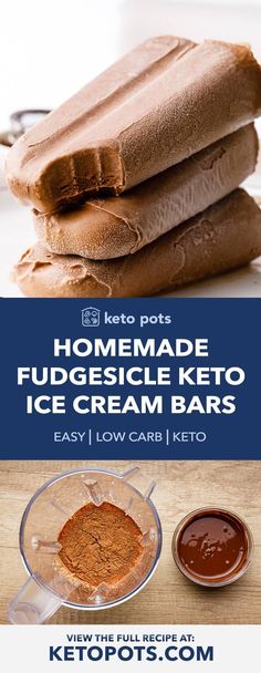 homemade fudgesice keto ice cream bars are easy to make and delicious