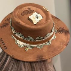 Custom Adjustable Hat With A Custom Honeybee Design. Apple Jack Redesign, Honeybee Design, Apple Jack, Adjustable Hat, Custom Made, Women Accessories, Hats, Women Shopping, Color