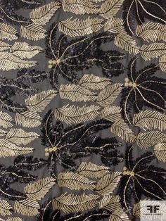 SKU: 12229 Content: 100% Polyester Color: Gold / Black Width: 46 inches This fabric is a last cut and no longer in production. Once sold out, we are unable to get more. Elegant Black Party Fabric, Black Festive Fabric, Fashion Fabric, Black Design, Leaf Design, Fabric By The Yard, Gold Black, Chiffon, Yard