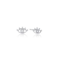 14k yellow or white gold evil eye studs w/ .03ctw of diamonds 10x5mm All fine jewelry purchases are only eligible for store credit and we do not issue refunds. Please see our fine jewelry policy for more information. For international shipping inquiries and custom international shipping quotes, please reach out to our team at orders@setandstones.com. Modern White Gold Jewelry With Diamond Eyes, Symbolic Formal Jewelry With Diamond Accents, Classic Sterling Silver Earrings With Diamond Eyes, Classic Round Jewelry With Diamond Eyes, Silver Wedding Jewelry With Diamond Eyes, White Sterling Silver Jewelry With Diamond Eyes, Sterling Silver Jewelry With Diamond Eyes, 14k White Gold Jewelry With Diamond Eyes, White Gold Jewelry With Diamond Eyes In 14k Gold