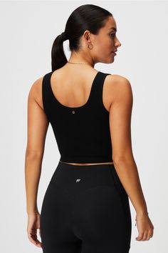 V-Neck Crop Tank Fabletics black female Activewear >> Womens >> Tops >> Tanks Cloud Seamless regular Everyday/Lounge Minimalist tank cut from Cloud Seamless. Black Seamless Tank Top For Yoga, Everyday Black Seamless Crop Top, Black Seamless Tank Top, Black Seamless Scoop Neck Activewear, Versatile Black Bra-friendly Tank Top, Black Scoop Neck Seamless Activewear, Black Seamless Activewear For Everyday, Black V-neck Tank Top For Yoga, Black Seamless Tank Top With Scoop Neck