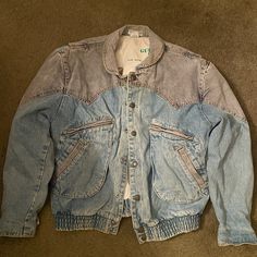 Vintage Guess Marciano Back To The Future Guess 2 Tone Denim Jean Jacket Medium From 1986. Great Condition Considering The Age. Still Has A Ton Of Life Left In It. Any Questions, Please Feel Free To Ask. This Is A Super Rare Item. Recycled Denim Outerwear With Button Closure For Fall, Fitted Recycled Denim Outerwear With Pockets, Fall Recycled Denim Outerwear With Button Closure, Blue Fitted Recycled Denim Outerwear, Fall Recycled Denim Light Wash Outerwear, Fall Light Wash Recycled Denim Outerwear, Fitted Recycled Denim Outerwear For Fall, Blue Recycled Denim Outerwear With Button Closure, Vintage Recycled Denim Long Sleeve Outerwear