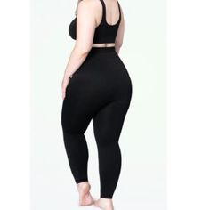 Empetua High Waisted Shaping Black Leggings Silicone Stay Put Grippers At Waist Band High Compression Nwt New With Tags Size 3xl Tight Black Bottoms With Wide Waistband, Black High Stretch Shapewear Leggings, Black High Stretch Pants With Wide Waistband, Black High Waist Tights With Wide Waistband, Fitted Black Shapewear Pants, Black Fitted Shapewear Pants, Black Compression Full-length Pants, Black Compression Pants With Wide Waistband, High Waist Black Shapewear Pants