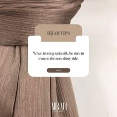 the back of a dress with text that reads, when strong satin silk, be sure to iron on the non - shiny side