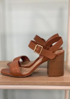 Cognac Color, Block Heel Sandals, Open Toe Sandals, Color Combo, Block Heels Sandal, Honey Bee, Heel Sandals, Strap Heels