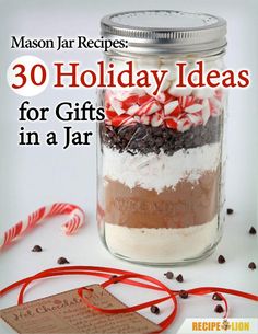 mason jar filled with cookies and candy canes