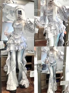 Thriller Trainee, Angelic Fashion, Oc Reference, Frilly Dresses, Future Clothes, Kawaii Fashion Outfits, Clothes Pictures, Fashion Inspiration Design, Fashion Design Sketches