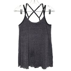 Chaser Crossback Tank Top -Dark Gray -Scoop Neck -Multi Strap Back Design -Attached Bra -Mark On Front May Come Off In Wash ( See Photos) -Nwt Casual Tank Top With Built-in Bra And Strappy Back, Casual Cross Back Tank Top With Built-in Bra, Casual Summer Tank Top With Strappy Back, Casual Strappy Back Tank Top For Yoga, Casual Tops With Built-in Bra And Cross Back, Casual Tank Top With Strappy Back, Casual Tank Top With Built-in Bra And Cross Back, Sporty Strappy Tops For Summer, Sporty Strappy Summer Tops