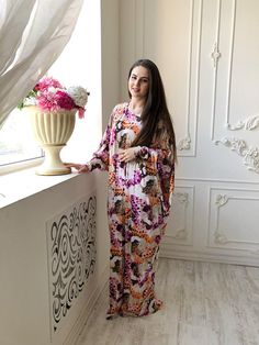 Bohemian #maxidress dress, plus size colorful long sleeve dress, #islamic clothing, ready #hijab, #jilabia, #abaya, Muslim summer dress, #maternitydresses Eid Floral Print Long Sleeve Abaya, Floral Print Long Sleeve Kaftan For Eid, Long Sleeve Floral Print Kaftan For Eid, Patterned Long Sleeve Printed Maxi Dress, Long Sleeve Patterned Maxi Dress, Summer Long Sleeve Flowy Abaya, Summer Flowy Long Sleeve Abaya, Flowy Long Sleeve Summer Abaya, Flowy Summer Abaya