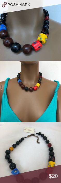 Macy’s necklace Macy’s beads choker necklace. Macy's Jewelry Necklaces Everyday Multicolor Beaded Necklaces, Everyday Large Beads Necklace, Multicolor Large Beads Jewelry For Everyday, Everyday Multicolor Jewelry With Large Beads, Everyday Multicolor Wooden Beads Jewelry, Everyday Multicolor Wooden Beaded Jewelry, Beads Choker Necklace, Beads Choker, Macys Jewelry