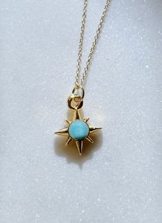 24k gold plated north star charm with sparkling pearly white or light blue enamel in the center. Chain is 14k gold plated in 16 inches in length. Includes a lobster clasp closure and a 2-inch extender. Dainty Blue Jewelry With Star Charm, Fill Light, Detail Shop, North Star, Star Charms, Gold Filled Chain, Pearl White, Gold Filled, Light Blue