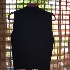 Sleeveless, High Collared Neck. Like New, Never Worn. Black Stretch Sleeveless Sweater Vest, Black Stretch Sweater Vest, Casual Black High Neck Sweater Vest, Fitted Sleeveless Sweater Vest, Black High Neck Sweater Vest For Fall, Colorful Sweaters, Sweaters For Women, Like New, Women Shopping