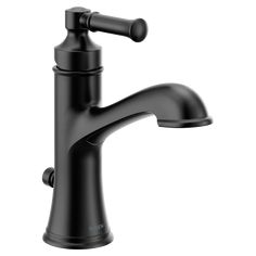 a black faucet on a white background