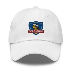 Our top priority is the quality of our products. We embroider all our hats in the US, utilizing top-notch embroidery machines. Are you looking for something else? Feel free to shoot us a message! We create our own crest designs, based on the history of each sports team. Pure and exclusive fashion product, no official claim. Dad hats aren't just for dads. This one's got a low profile with an adjustable strap and curved visor. • 100% chino cotton twill • Unstructured, 6-panel, low-profile • 6 embr White Baseball Cap With Logo Print And Curved Brim, White Baseball Cap With Logo Print And Curved Visor, White Baseball Cap With Logo And Curved Visor, White Baseball Cap With Logo Print, White Six-panel Dad Hat With Letter Print, White Dad Hat With Letter Print For Sports Events, Sports Cap With Logo Print, White Pre-shrunk Baseball Cap For Sports Events, White Cotton Hats For Sports Events