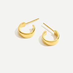 Shop J.Crew for the Demi-fine 14k gold-plated mini-hoop earrings for Women. Find the best selection of Women Jewelry available in-stores and online. Mini Hoop Earrings, Demi Fine Jewelry, Fine Jewelry Collection, Pretty Earrings, Spring Wardrobe, Gold Plated Sterling Silver, Summer Wardrobe, Amazing Jewelry, Women's Accessories