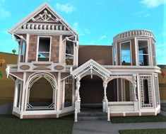 Bloxburg Building Ideas, Bloxburg Victorian House, Bloxburg House Builds, Modern Mansions, Roblox Bloxburg House Ideas, Blocksburg Room Ideas￼, Victorian House Plans