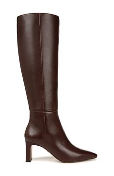 Soft leather brings timeless style to a knee-high boot designed with a squared toe and sleek heel. 2 3/4" heel (size 8.5) 16 1/2" shaft Leather upper/synthetic lining/rubber sole Imported Wide Calf, Designer Boots, Fall 2024, Sam Edelman, Timeless Style, Knee High Boots, Soft Leather, Knee High, Timeless Fashion