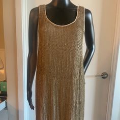 Haute Hippie Womens Gold Beaded Tank Sheath Dress Size Small Great Condition Gold Beaded Dress, High Neck Sleeveless Dress, Blue Wrap Dress, Trench Dress, Silk Chiffon Dress, Haute Hippie, Sequin Cocktail Dress, Printed Wrap Dresses, Red And Black Plaid