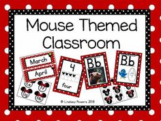 the mouse themed classroom has been set up for students to practice their letters and numbers