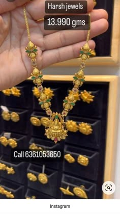 Gold Necklace 10 Grams, Gold Jewels Design With Grams, Less Weight Gold Jewellery, Gold Jewellery With Grams, 10 To 15 Grams Gold Necklace, Cbj Gold Jewellery, Mini Necklace Gold Indian, Light Weight Gold Necklace Indian With Grams, Harsh Jewels Mysore