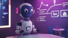 A friendly animated AI tutor appearing on the interface guiding the user through lessons and assessing their progress royalty free stock photos Assessment, The Way