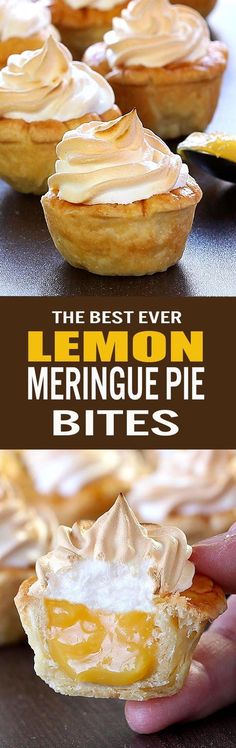 the best ever lemon meringue pie bites are made with only three ingredients, and they're ready to be eaten