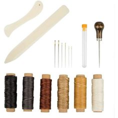 the sewing kit includes several different types of thread