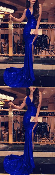 Prom Dresses Leg Split, Royal Blue Floor-length Prom Dress, Royal Blue Floor-length Mermaid Dress For Party, Royal Blue Mermaid Prom Dress, Royal Blue Fitted Bodice Floor-length Evening Dress, Royal Blue Floor-length Sequin Dress, Sequin Prom Dresses Mermaid, Blue Floor-length Sequin Evening Dress, Blue Sequin Prom Dress