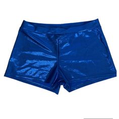 “Microfiber Metallic Foil Nylon Shorts With A 1.5 Inch Inseam Can Be Worn By Themselves Or As A Base Layer For Any Dance, Cheer, Or Gym Costume.” Size L 80% Nylon 20% Spandex *Please View All Photos For Condition And Measurements!!! *Additional Photos Are Available Upon Request And Any Questions Are Always Encouraged. *Smoke Free, Feline Friendly. Blue Stretch Nylon Shorts, Fitted Nylon Athletic Shorts In Blue, Blue Fitted Nylon Shorts, Blue Cheerleading Shorts, Blue Shorts For Cheerleading, Fitted Blue Nylon Bottoms, Casual Blue Shorts For Party, Blue Stretch Shorts For Cheerleading, Fitted Sporty Party Bottoms