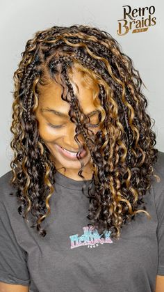 Boho Bob, Natural Hair Box Braids, Braided Hairstyles Ideas, Hairstyles Natural Hair, Braids Styles, Goddess Braids Hairstyles, Box Braids Hairstyles For Black Women