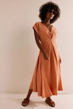 Outta Here Midi | Free People Midi Dress Style, Sporty Sneakers, Free People Clothing, Hottest Fashion Trends, Sweet Style, Skirt Design, Clothing Dresses, Off Duty, Cotton Style