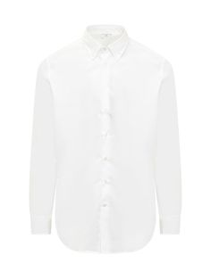 96% Cotton, 4% Elastane Designer Cotton Top For Formal Occasions, Classic White Silk Shirt, Classic Silk Shirt With Fold Down Collar, Luxury Cotton Shirt With Concealed Placket, Classic Silk Shirt With Lapel Collar, Classic Silk Tops For Business, Classic Silk Shirt With Concealed Placket, White Silk Shirt With Button Closure, Designer Formal Top With Spread Collar