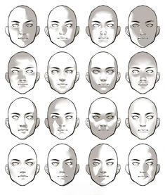 an image of different facial expressions on a man's face, including the eyes and head